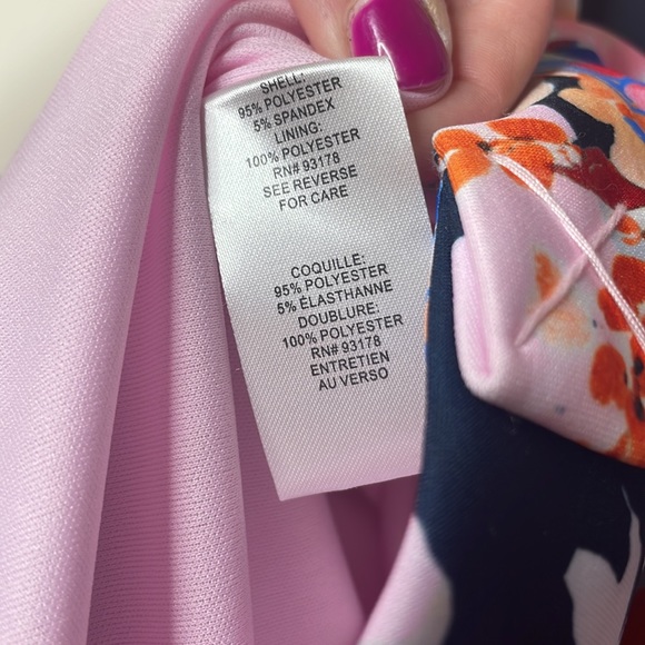 NWT T Tahari Floral Cap Sleeve Dress Size Small - Picture 12 of 12